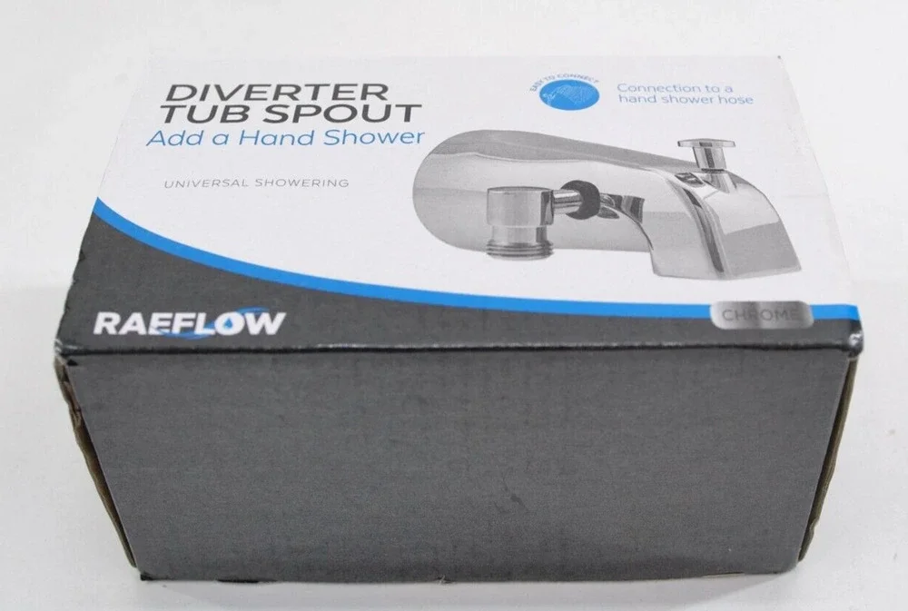 Tub Spout with Diverter Chrome, Fits Threaded 1/2
